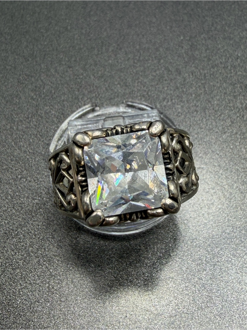 Silpada 925 sterling Uptown Cubic Zirconia ring size 9 #21STR